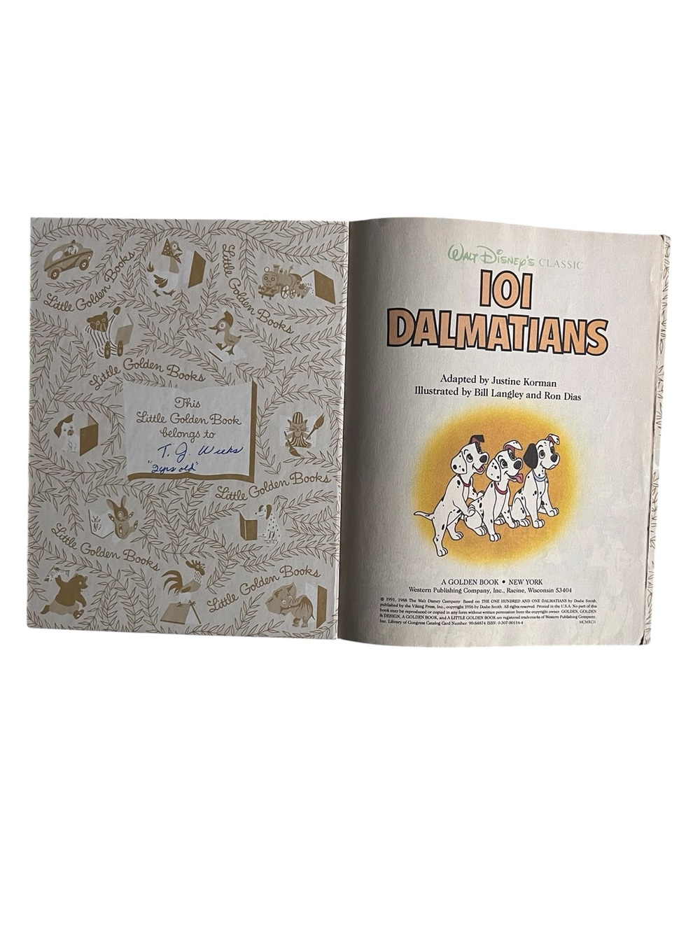 Vintage Walt Disney Classic 101 Dalmatians Little Golden Book - Picture 3 of 5